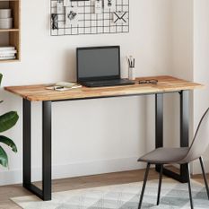 Dessus de table rectangulaire 120x60x2 cm bois massif d'acacia