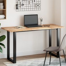 Dessus de table rectangulaire 140x60x2 cm bois massif d'acacia