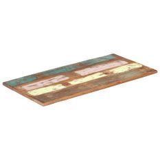 Dessus de table rectangulaire 60x120 cm 25-27 mm Bois récupéré 2