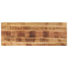 Dessus de table rectangulaire bois massif de manguier brut