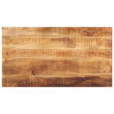 Dessus de table rectangulaire bois massif de manguier brut