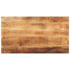 Dessus de table rectangulaire bois massif de manguier brut