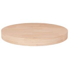 Dessus de table rond Ø30x4 cm Bois de chêne massif non traité