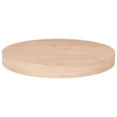 Dessus de table rond Ø50x4 cm Bois de chêne massif non traité