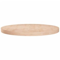 Dessus de table rond Ø80x4 cm Bois de chêne massif non traité