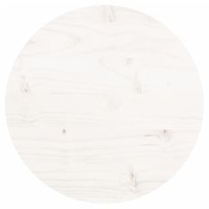 Dessus de table rond blanc Ø30x3 cm bois de pin massif