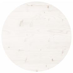 Dessus de table rond blanc Ø50x3 cm bois de pin massif