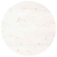 Dessus de table rond blanc Ø60x3 cm bois de pin massif