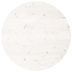 Dessus de table rond blanc Ø70x3 cm bois de pin massif