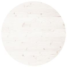 Dessus de table rond blanc Ø80x3 cm bois de pin massif