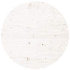 Dessus de table rond blanc Ø90x3 cm bois de pin massif