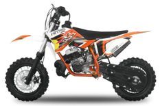 NRG50 49cc orange 10/10 Moto cross enfant moteur 9cv kick starter