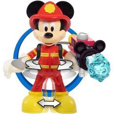 DISNEY - Figurine Pompier Mickey 15 cm, articulée, Jouet pour enfants des 3 ans, MCC20