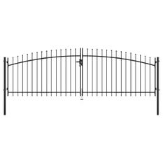 Double portail avec haut sous forme de lance 400 x 175 cm 2