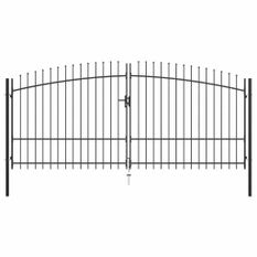 Double portail avec haut sous forme de lance 400 x 225 cm 2