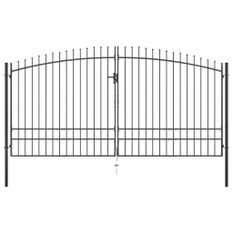 Double portail avec haut sous forme de lance 400 x 248 cm