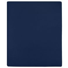 Draps-housses Jersey 2 pcs Bleu marine 100x200 cm Coton
