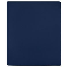 Draps-housses Jersey 2 pcs Bleu marine 140x200 cm Coton