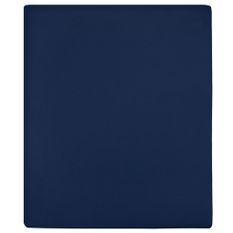 Draps-housses Jersey 2 pcs Bleu marine 180x200 cm Coton