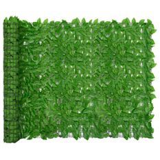 Écran de balcon avec feuilles vert 300x150 cm
