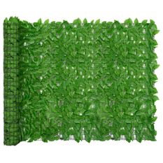 Écran de balcon avec feuilles vert 400x150 cm