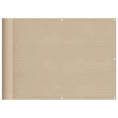 Écran de balcon beige 75x1000 cm 100% polyester oxford