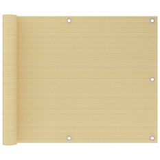 Écran de balcon Beige 75x300 cm PEHD