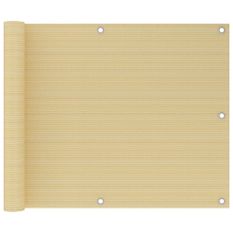 Écran de balcon Beige 75x600 cm PEHD