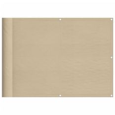 Écran de balcon beige 75x700 cm 100% polyester oxford