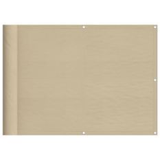 Écran de balcon beige 75x800 cm 100% polyester oxford