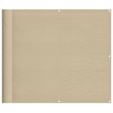 Écran de balcon beige 90x700 cm 100% polyester oxford