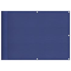 Écran de balcon bleu 75x800 cm 100% polyester oxford