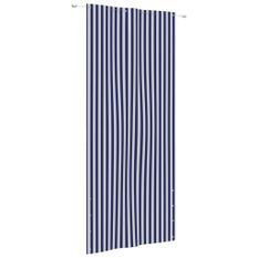 Écran de balcon Bleu et blanc 120x240 cm Tissu Oxford