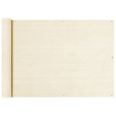 Écran de balcon Crème 75x300 cm PEHD
