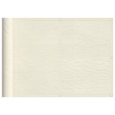 Écran de balcon crème 75x700 cm 100% polyester oxford