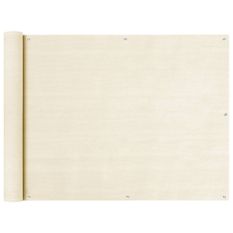 Écran de balcon Crème 90x600 cm PEHD