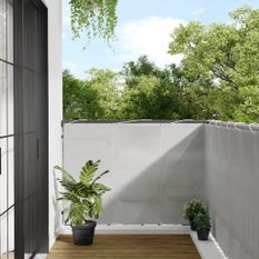 Écran de balcon gris clair 120x300 cm 100% polyester oxford