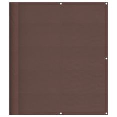 Écran de balcon marron 120x700 cm 100% polyester oxford