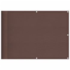 Écran de balcon marron 75x700 cm 100% polyester oxford