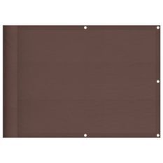 Écran de balcon marron 75x800 cm 100% polyester oxford