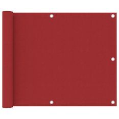 Écran de balcon Rouge 75x300 cm Tissu Oxford