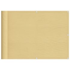 Écran de balcon sable 75x1000 cm 100% polyester oxford