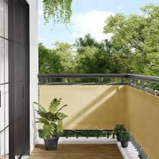 Écran de balcon sable 75x600 cm 100% polyester oxford