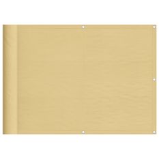 Écran de balcon sable 75x700 cm 100% polyester oxford