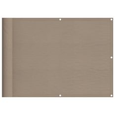 Écran de balcon taupe 75x1000 cm 100% polyester oxford