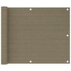 Écran de balcon Taupe 75x300 cm PEHD