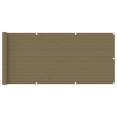 Écran de balcon Taupe 75x600 cm PEHD