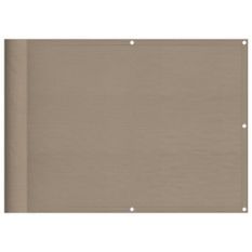 Écran de balcon taupe 75x800 cm 100% polyester oxford