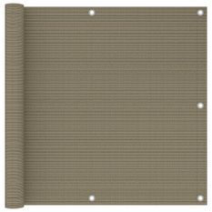 Écran de balcon Taupe 90x300 cm PEHD