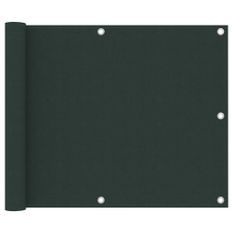 Écran de balcon Vert foncé 75x600 cm Tissu Oxford